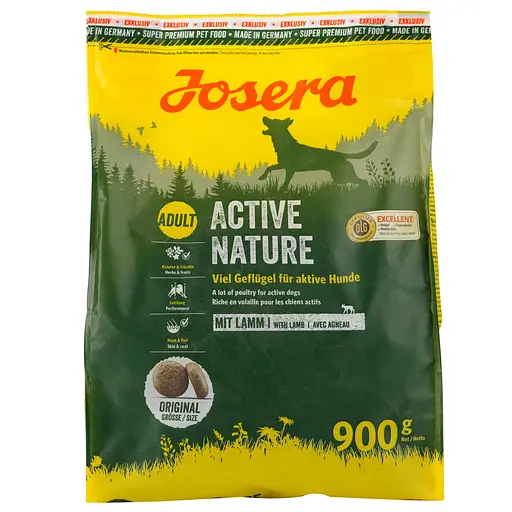 Сухой корм для активных собак Josera Active Nature Adult, с мясом птицы и ягненка, 0,9 кг - фото 1