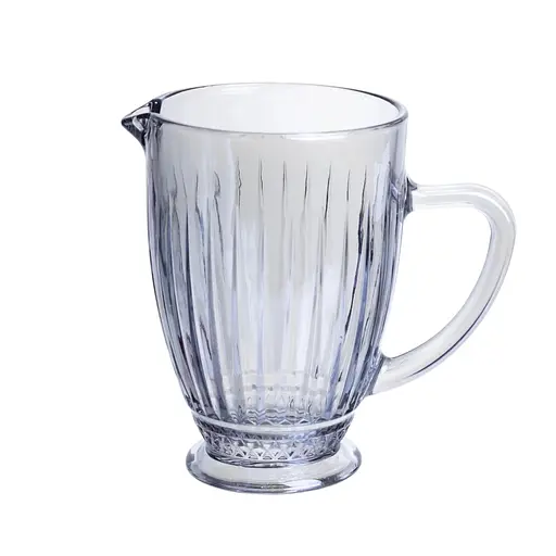 Кувшин для напитков 1.2 л ребристый из толстого стекла голубой HP-19-235 кувшин лимонадник Yiwu HP-19-235 - фото 1