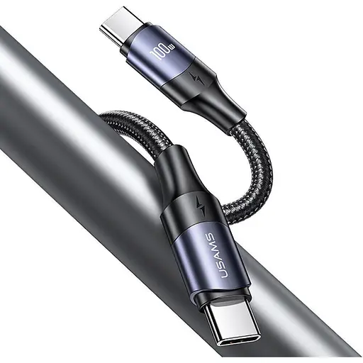 Кабель Usams US-SJ526 U71 USB-C to USB-C PD 100W 5A 3m Black (SJ526USB01) [139702] - фото 3