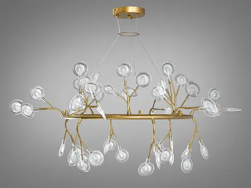 Новинка 2024 люстра підвіс "Світлячок", на 54 лампи, золото сатин - фото 1