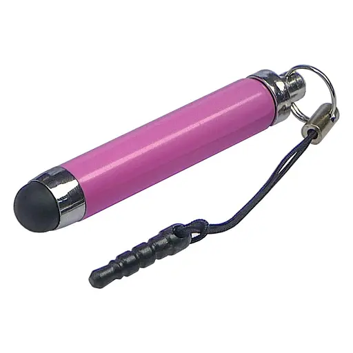 Стилус-брелок ємнісний, висувний, світло-рожевий - фото 1