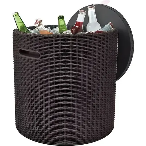 Стіл-скриня садова пластикова Keter Cool Stool коричневий - фото 3