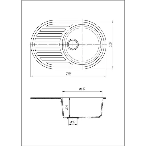 Кухонная мойка Romzha Elegancia 77 Bezhvy (401) - фото 2