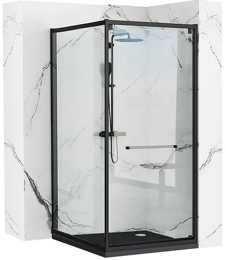 Душова кабіна Rea Space In 80x100 black REA-K8882, Чорний, Універсальна, прозорий - фото 8