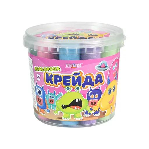 Мел для рисования на асфальте Strateg 50138ST 16 штук, разноцветная - фото 1