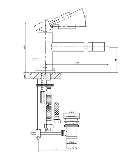 Смеситель для биде Kohlman Roxin хром QB130R Хром - фото 3