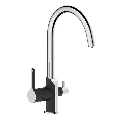 Змішувач для кухні на дві води Mixxus Premium Edem 021 MI5925 Чорний матовий - фото 1