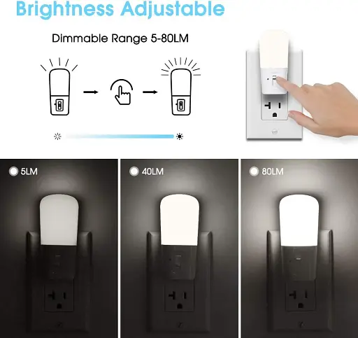 Нічний світильник LOHAS з регульованою яскравістю, світлодіодний нічник, що підключається від заходу до світанку, денне світло - фото 2