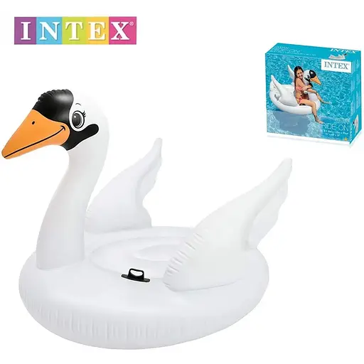 Надувний плотик Intex 57557 "Лебідь". Розміром 130x102x99см, від 6 років - фото 2