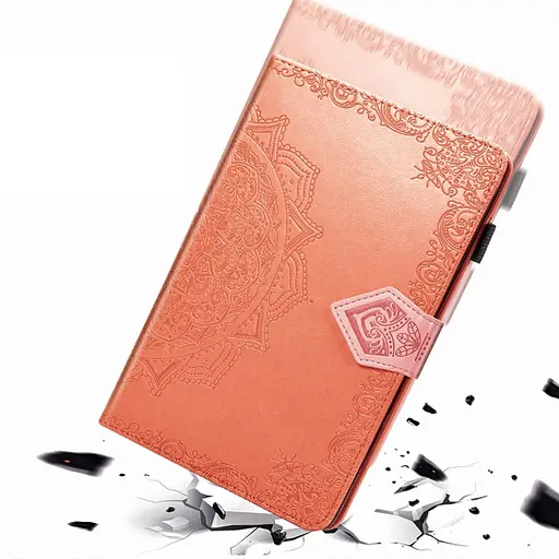 Кожаный чехол Epik Art Case с визитницей для Samsung Galaxy Tab S7+ Оранжевый - фото 3