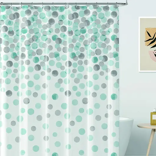 Шторка для ванної Werk WK-10020 Краплі дощу з кільцями 180 x 180 см (147981)