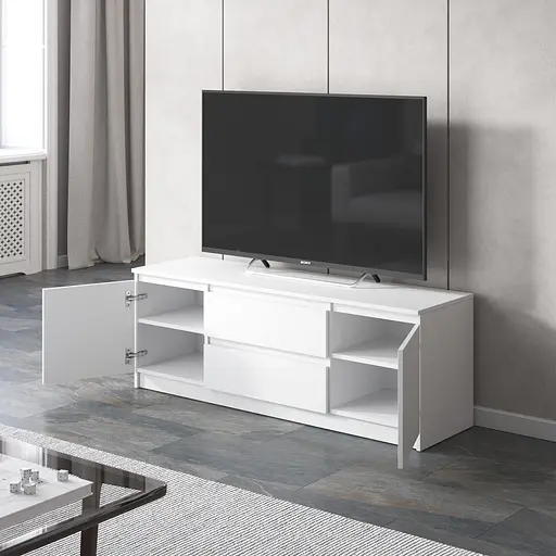 Тумба під телевізор Vays, для вітальні, сучасна, 2 висувних ящика та дві двері, без ручок R-28 - фото 3