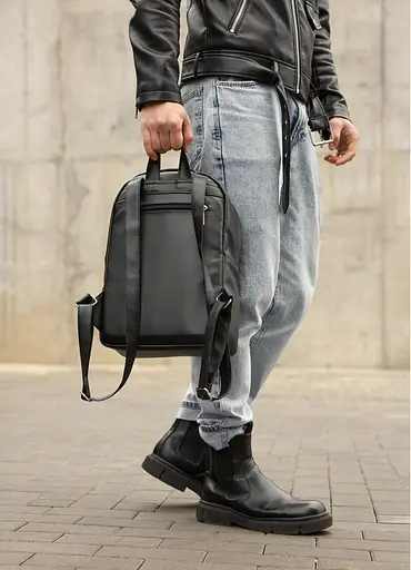 Чоловічий рюкзак Sambag Brix Classic чорний 35 х 25 х 12 см (14511001m) - фото 6