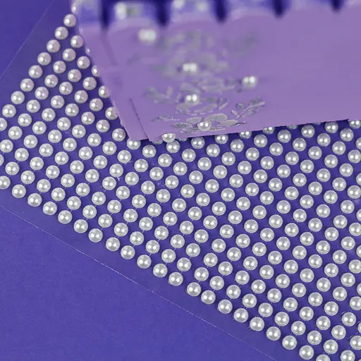 Жемчужины самоклеящиеся Белые 5мм 375шт Rosa Talent - фото 2