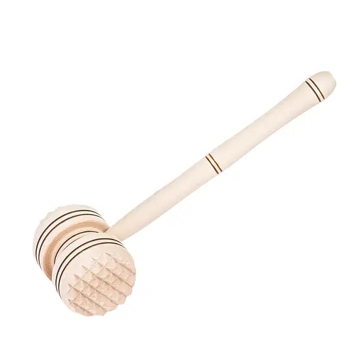 Молоток для відбивання м'яса круглий дерев'яний 30 см, Woodly 84224 - фото 3