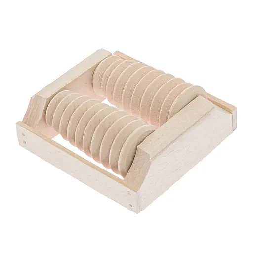 Масажер для стоп дерев'яний для профілактики плоскостопості та рефлекторного масажу на 2 ролики на одну ногу, Woodly 87039 - фото 1