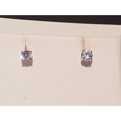 Срібні пуссети Qvaliz фіанітами. 902-00092 - фото 2