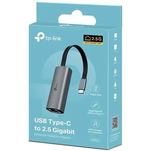 Сетевой адаптер TP-Link UE302C 1x2,5GE, USB Type-C - фото 3