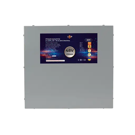 Аккумулятор LogicPower LiFePO4 48 V 230 Ah (11776Wh) с контроллером BMS 200A/100A металл - фото 2