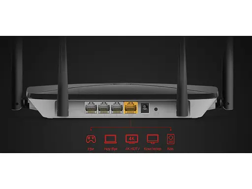 WI-FI гигабитный роутер Mercusys AC12G (1 Wan, 3 LAN, 4 антенны) - фото 2
