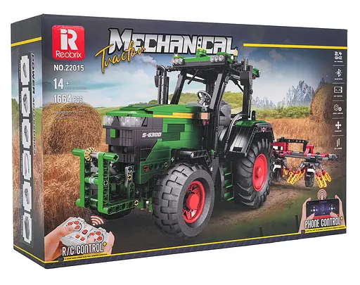 Конструктор на радіокеруванні Зелений Трактор 1664 елементи Ramiz - фото 8