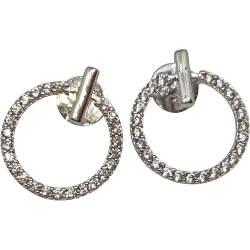 Серебряные пуссеты Dear с фианитами. 3445.1С