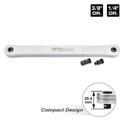 Подовжувач-редуктор для роботи в обмеженому просторі 3/8x1/4, 3/8x3/8 з адаптерами Toptul hoz0014638 - фото 2