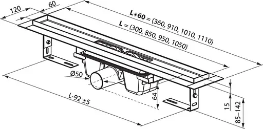 Душовий канал Ravak OZ 10° 950 X01577 - фото 4