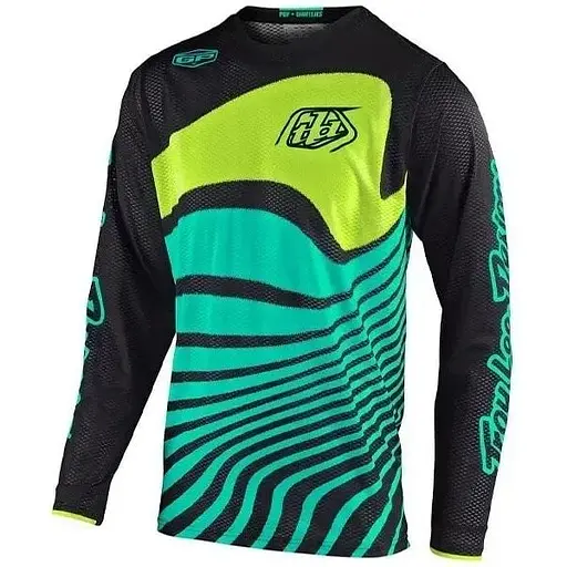 Велоджерси Troy Lee Designs GP Air Jersey Drift Black/Turquoise L (1106-304780014)