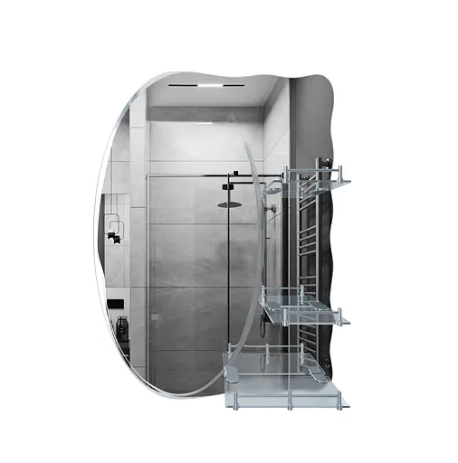 Зеркало Kroner KRM Belantis - ACS705 с тремя полками CV022929, Белый - фото 1