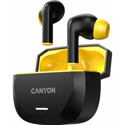 Навушники Canyon TWS HEXAGON 7 TWS ANC+ENC Wireless Charge Black Yellow (CNS-TWS7BY) - фото 3
