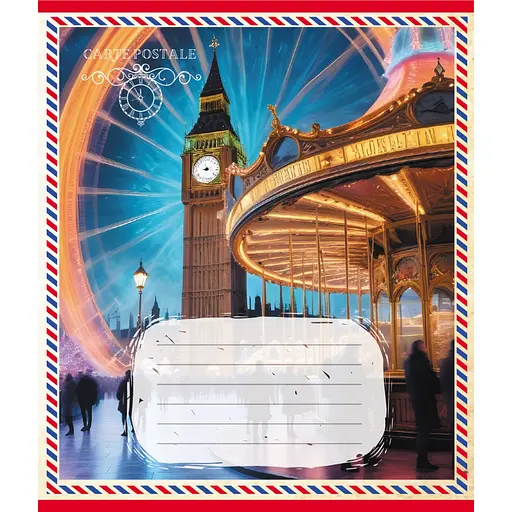 Зошит учнівський "Листівка" Leader 024-560268L-5 в лінію, 24 аркуші - фото 1