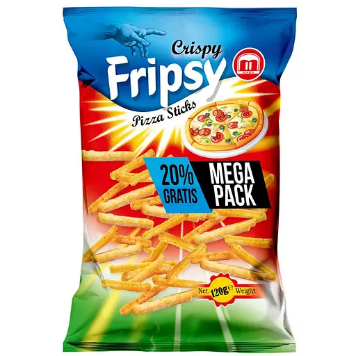 Чипсы Fripsy Мега пачка со вкусом пиццы 120 г