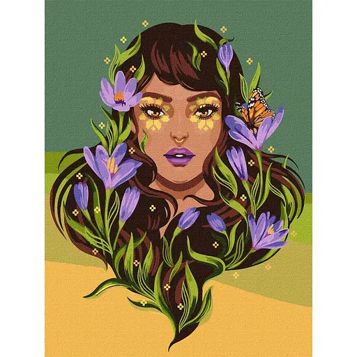 Картина за номерами "Весняна красуня" ©pollypop92 Ideyka KHO2562 30х40 см