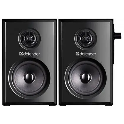 Акустические колонки Defender SPK-270 (2.0) 10W USB дерево (Black) - фото 2