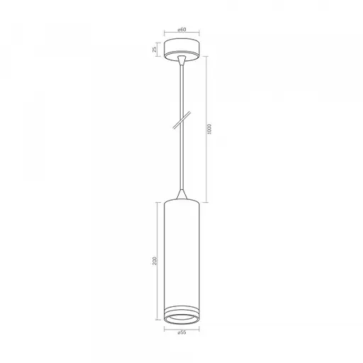 Світильник Videx під лампу GU10 SPF05D підвісний чорний - фото 4