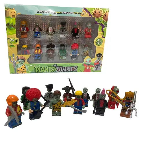 Набор игровых фигурок Растения против зомби 12 шт. с аксессуарами (55002) - фото 3