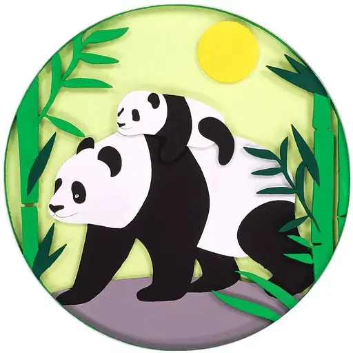 Набір картина 3D Rosa Talent Панди МДФ ґрунтоване 4 шари 25х25 см