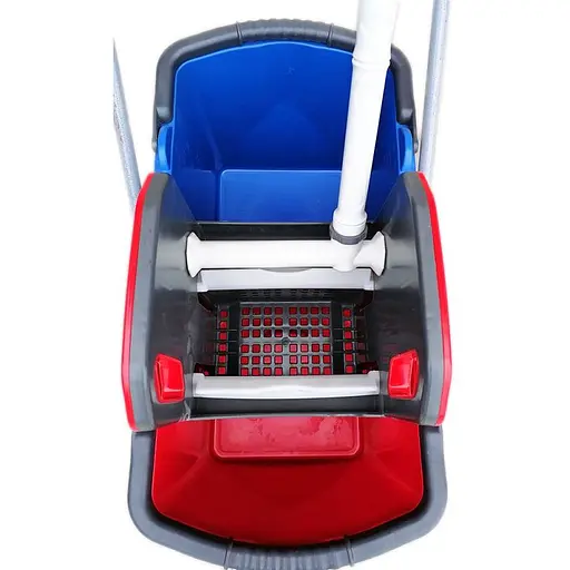 Візок для прибирання Planet 2 відра по 25 л з віджимом (00-00010249) - фото 5