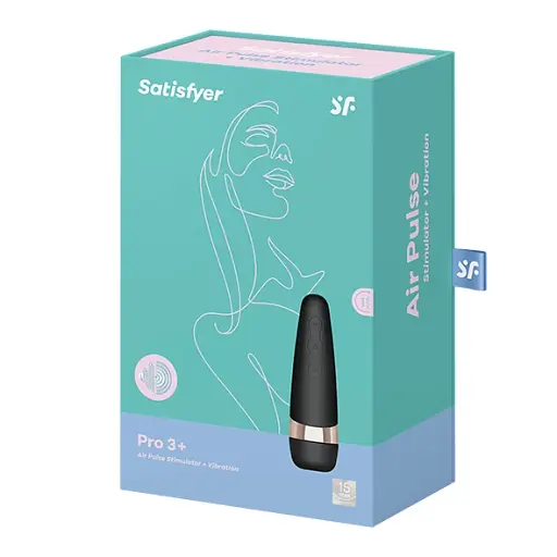Вакуумний стимулятор клітора з вібрацією Satisfyer Pro 3+ чорний - фото 2