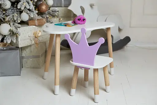 Дитячий столик Хмара та стільчик Корона фіолетова - фото 4