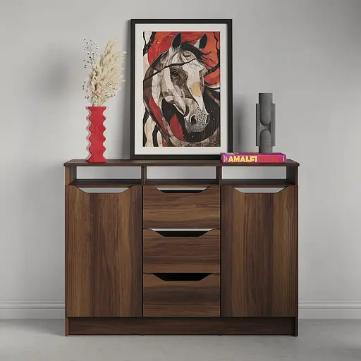 Комод в гостиную MebelStar 1200 Лилу 121x40x89 см Дуб янтарный (MBS-1333) - фото 2