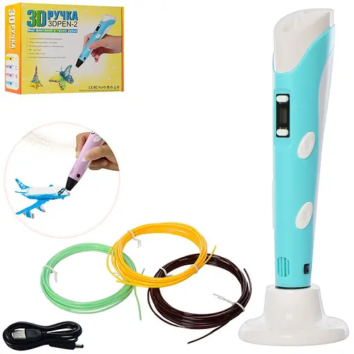 3D Ручка -2 DX006 с LED экраном Бирюзовый