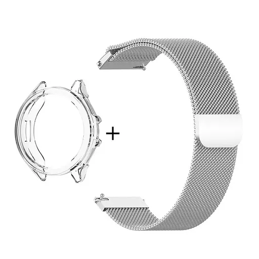 Комплект Tamister для годинника Xiaomi Watch 2Pro (бампер прозорий + металевий ремінець 22 мм соіблястий) - фото 2