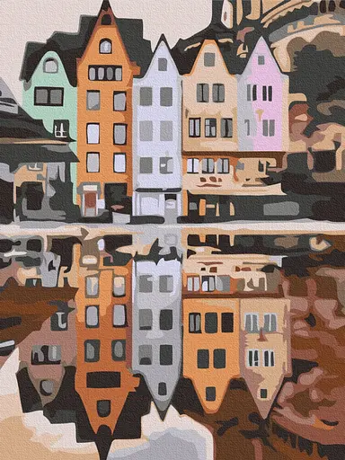 Картина за номерами на підрамнику Brushme Відображення Стокгольма