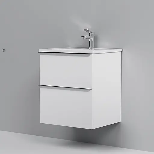 Тумба з умивальником AM.PM X-Joy S підвісна 55 см 2 ящики білий MTA-FHX0552WG-WCC0552WG Білий - фото 2