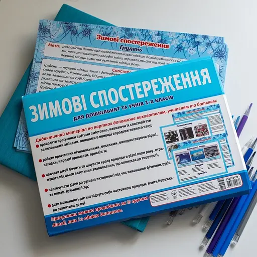 Дидактичний матеріал "Зимові спостереження" 13107147, 16 карток - фото 10