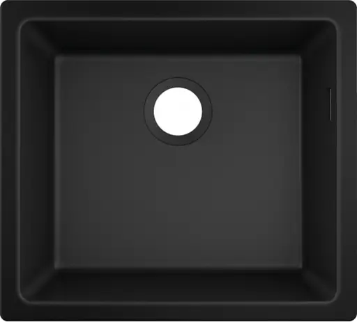 Кухонна мийка Hansgrohe S510-U450 під стільницю 500x450 Graphiteblack 43431170, Чорний - фото 1