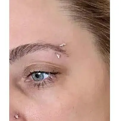 Срібна сережка для пірсингу брови Umax. 7041U - фото 2