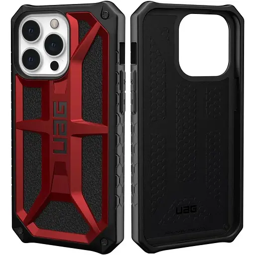 Оригинальный противоударный чехол UAG Monarch для iPhone 13 Pro (6.1") Crimson 113151119494 - фото 9